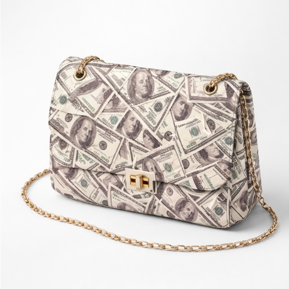 Stylish Money Print Women's Bag